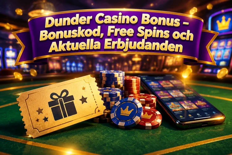 Dunder Casino Bonus - Bonuskod, Free Spins och Aktuella Erbjudanden