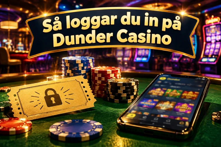 Så loggar du in på Dunder Casino